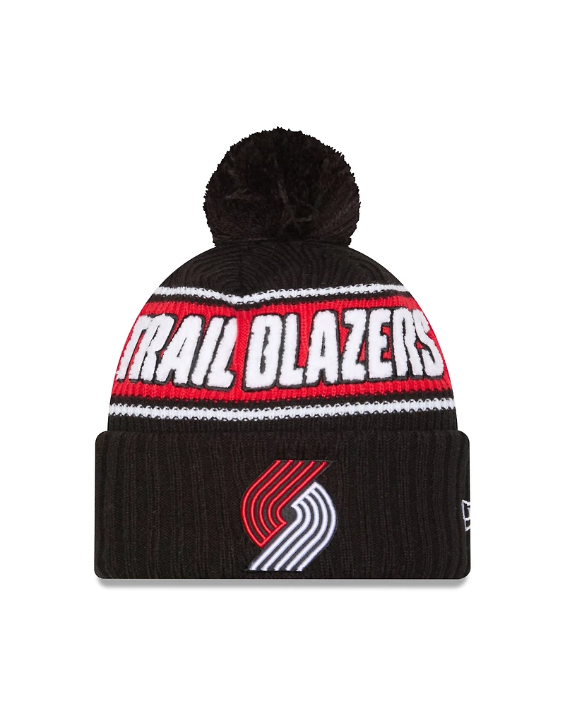 NBA Knit Hat Cuffed Pom Bold Trailblazers