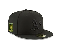 MLB Hat 5950 Tonal Black Sacramento Patch Athletics