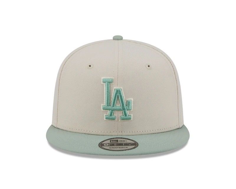 MLB Hat 5950 2T Color Pack Dodgers White and Mint Green