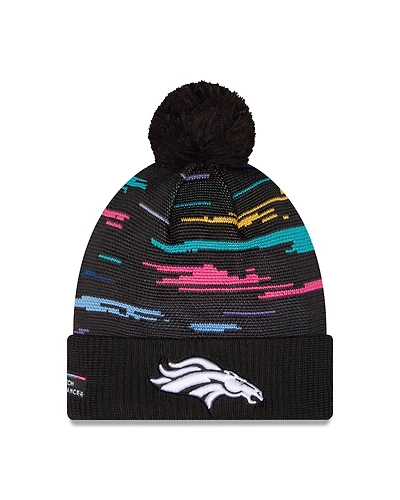 NFL Knit Hat 2026 Sideline Pom Knit Crucial Catch Broncos