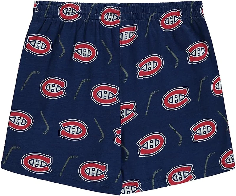 NHL Boxer Shorts Logo Stick Pattern Canadiens