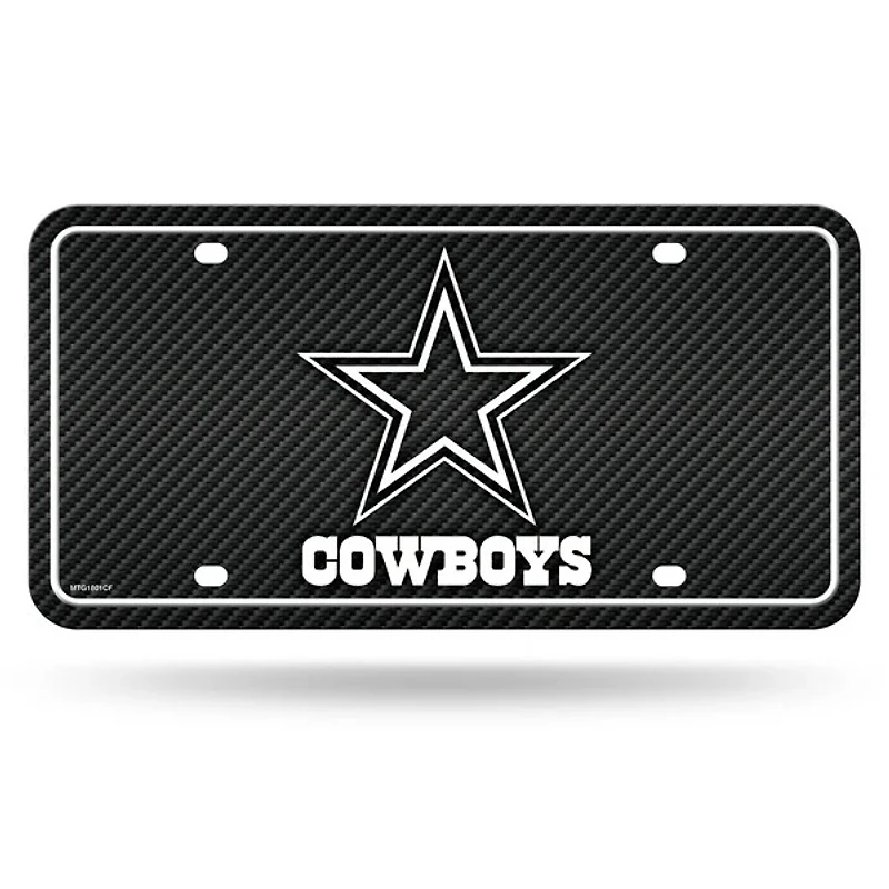 NFL License Plate Metal Carbon Fiber Design Cowboys