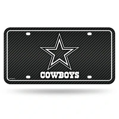 NFL License Plate Metal Carbon Fiber Design Cowboys