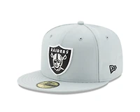 NFL Hat 5950 Snow Grey Raiders