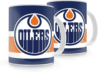 NHL Coffee Mug 11oz Striped Oilers