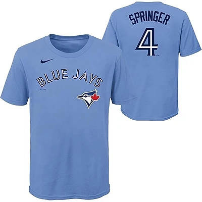 MLB Youth Player T-Shirt Name And Number Alt Powder George Springer Blue Jays