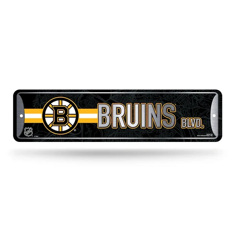 NHL Metal Street Sign 4" x 15 Bruins