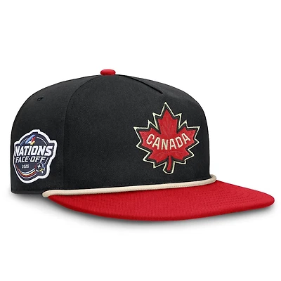NHL Hat Snapback Black/Red Rope 4 Nations Face-Off Team Canada
