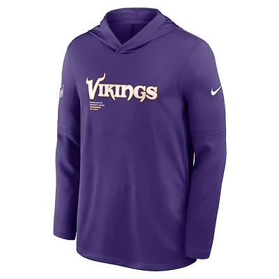 NFL Dri-FIT Long Sleeve Hoodie 2025 Sideline Pure Fury Vikings