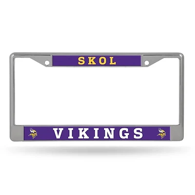 NFL License Plate Frame Chrome Vikings