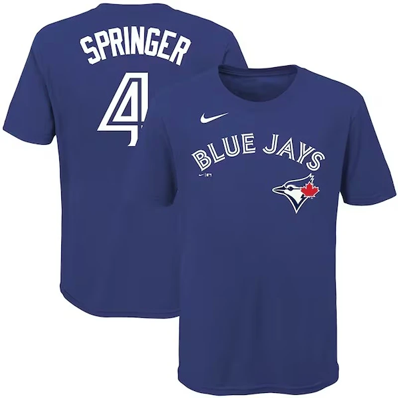 MLB Youth Player T-Shirt Name And Number Alt Rush Blue George Springer Jays