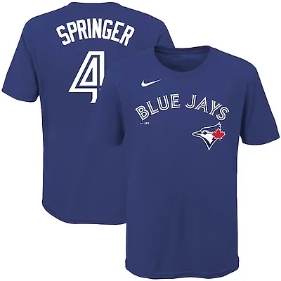 MLB Youth Player T-Shirt Name And Number Alt Rush Blue George Springer Jays