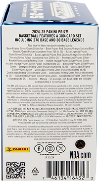 NBA 2024-25 Panini Prizm Trading Cards Blaster Box