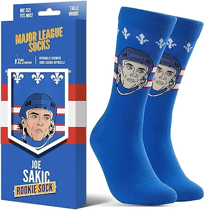 NHLAA Player Socks Rookie Edition Joe Sakic Nordiques