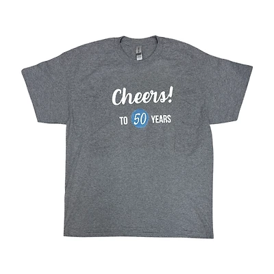 Age T-Shirt Cheers to 50 Years (Gray)