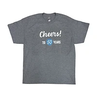 Age T-Shirt Cheers to 50 Years (Gray)