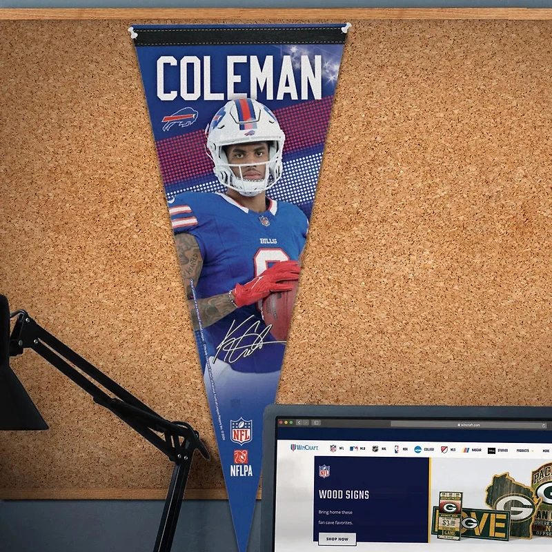 NFL Player Felt Pennant Keon Coleman Bills