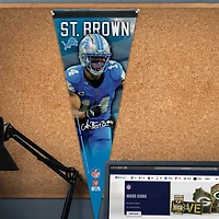 NFL Player Felt Pennant Amon-Ra St. Brown Lions