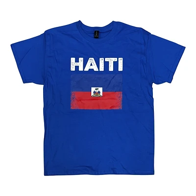 Country T-Shirt Distressed Flag Haiti