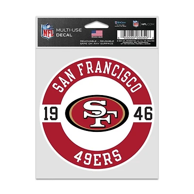 NFL Multi Use Decal 3.75x5 Est. 49ers