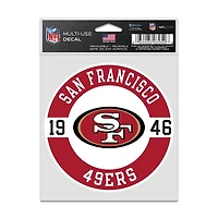NFL Multi Use Decal 3.75x5 Est. 49ers