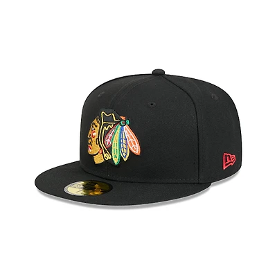 NHL Hat 5950 Poly Basic Blackhawks (Black)