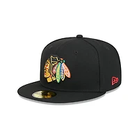 NHL Hat 5950 Poly Basic Blackhawks (Black)