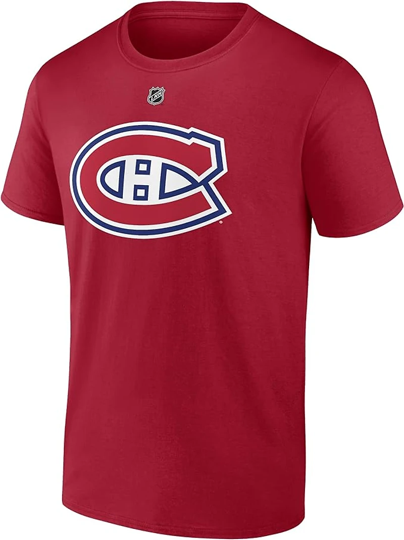 NHL Player T-Shirt Authentic Stack Cole Caufield Canadiens (Red)