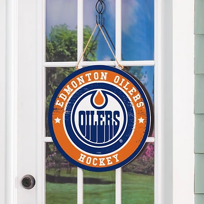 NHL Round Door Décor with Hanging Rope