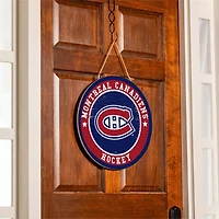 NHL Round Door Décor with Hanging Rope, 18x18 Canadiens