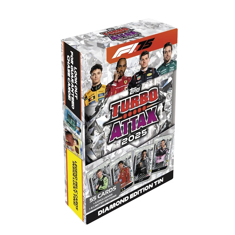 Topps Turbo Attax F1 Trading Cards 2025 Mega Tin Diamond Edition