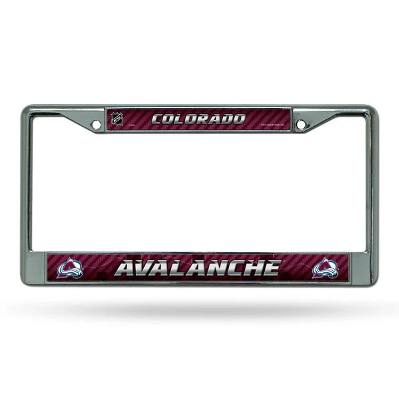 NHL License Plate Frame Chrome Avalanche