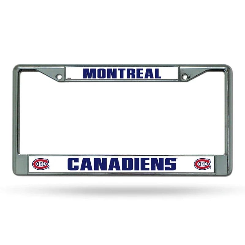 NHL License Plate Frame Chrome Canadiens