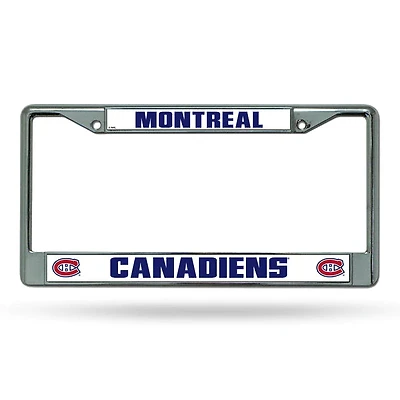NHL License Plate Frame Chrome Canadiens
