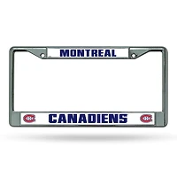 NHL License Plate Frame Chrome Canadiens