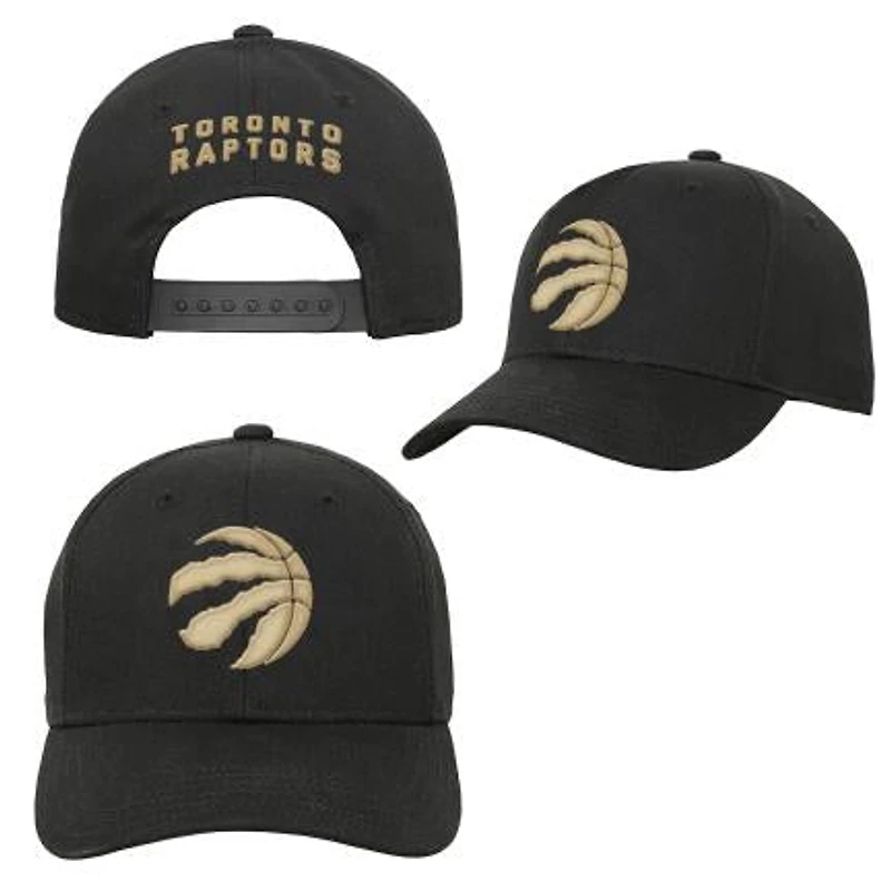NBA Youth Hat Pre-Curve Snapback Gold Logo Raptors