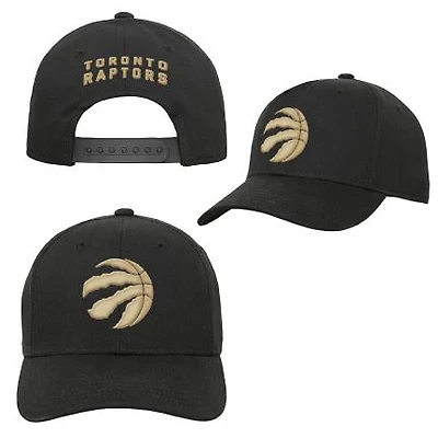 NBA Youth Hat Pre-Curve Snapback Gold Logo Raptors