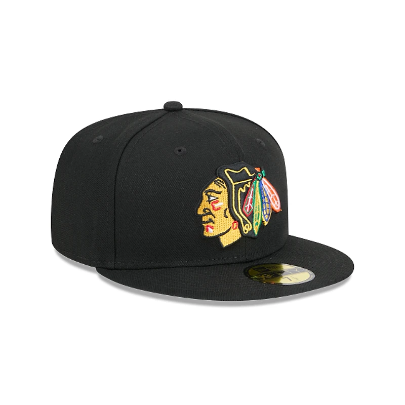 NHL Hat 5950 Poly Basic Blackhawks (Black)