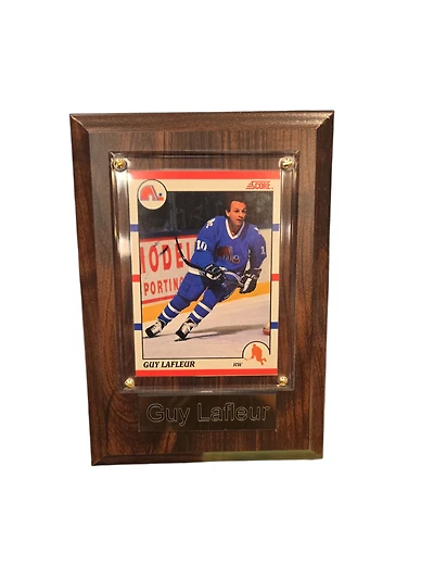 NHL Collectible Plaque with Card 4x6 Topps Guy Lafleur Nordiques
