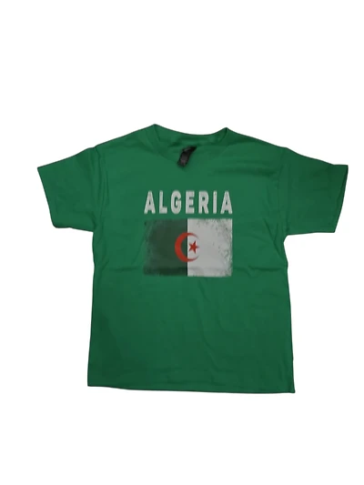 Country Youth T-Shirt Distressed Flag Algeria