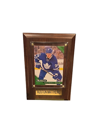 NHL Collectible Plaque with Card 4x6 Parkhurst Home Auston Matthews Maple Leafs