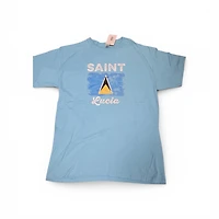 Country T-Shirt Distressed Flag St. Lucia