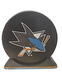 Puck Display Stand Orange & Teal