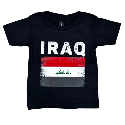 Country Toddler T-Shirt Distressed Flag Iraq
