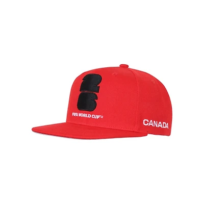 Canadian Soccer Association 2026 FIFA World Cup Red Flat Peak Hat Team Canada