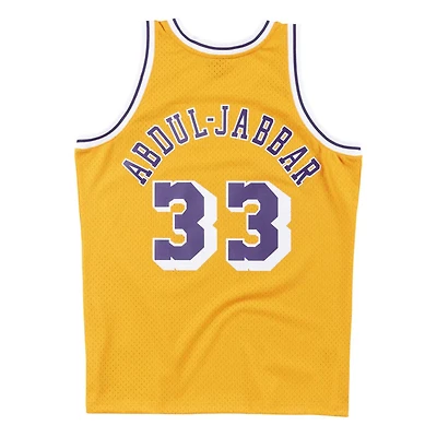 NBA Hardwood Classics Player 1984-85 Swingman Jersey Kareem Abdul-Jabbar Lakers Gold