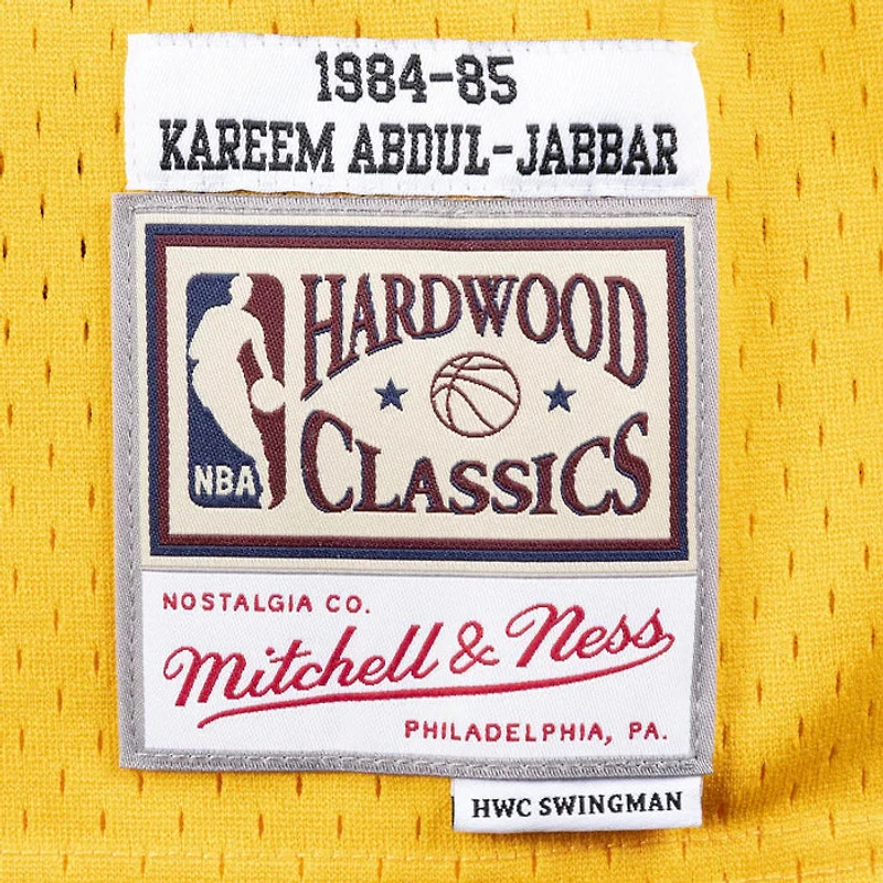 NBA Hardwood Classics Player 1984-85 Swingman Jersey Kareem Abdul-Jabbar Lakers Gold