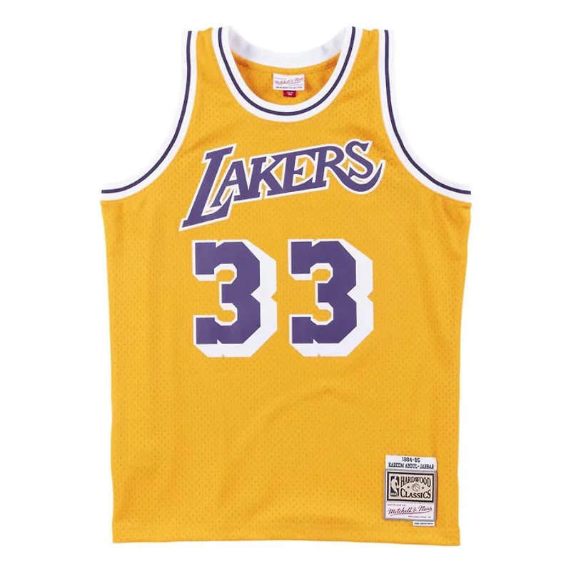 NBA Hardwood Classics Player 1984-85 Swingman Jersey Kareem Abdul-Jabbar Lakers Gold