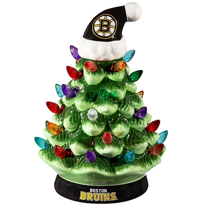 NHL LED Ceramic Christmas Tree 8 Inches Bruins