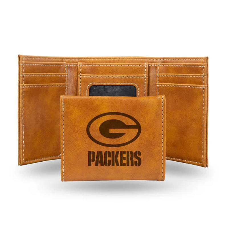 NFL Wallet Leather Tri-Fold Packers (Brown)
